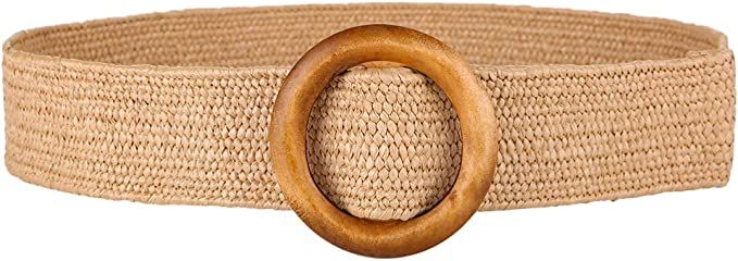 FENICAL Waist Belt Women Straw Dress Belt Woven Waist Belt Accessory for Women Ladies Jeans Dress... | Amazon (US)