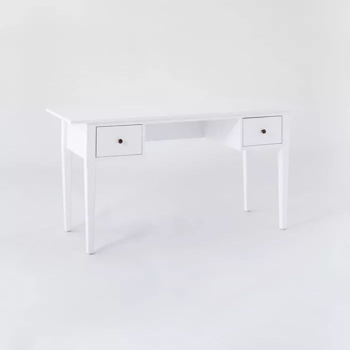 Dana Point Wood Writing Desk with Drawers White - Threshold™ designed with Studio McGee | Target