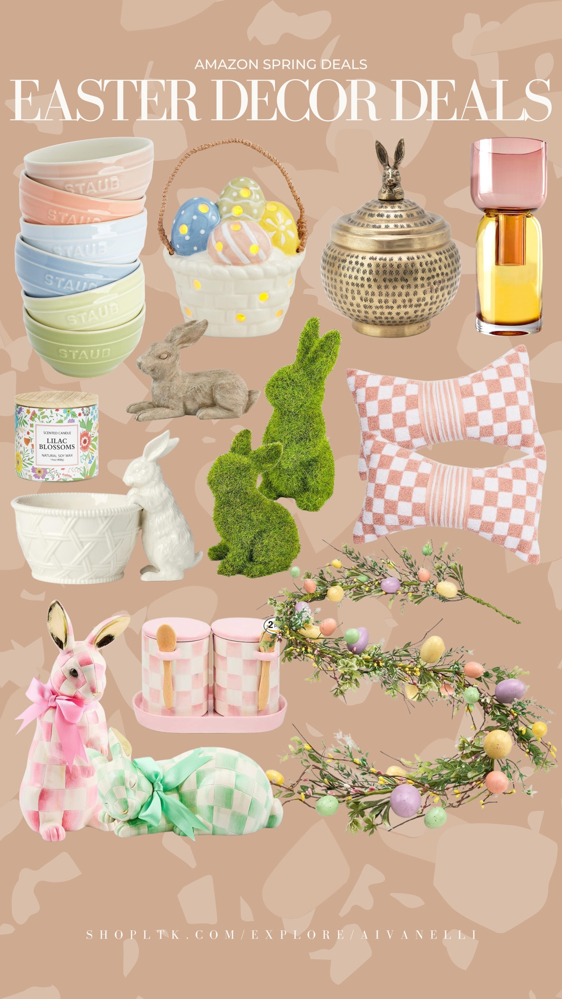 Amazon Easter home decor deals

pastel spring home accents
bunny themed decorations
easter table centerpiece ideas
floral wreaths for spring entryway
decorative eggs and egg displays
spring mantel styling pieces
easter table linens and napkins
carrot and chick decor accents
seasonal throw pillows and blankets

#LTKSaleAlert #LTKHome #LTKSeasonal