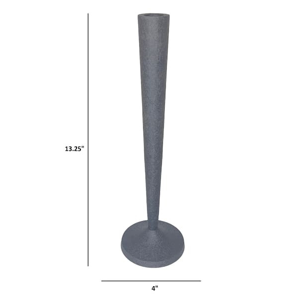 Black Crackle Tapered Taper Candle Holder, 13" | At Home
