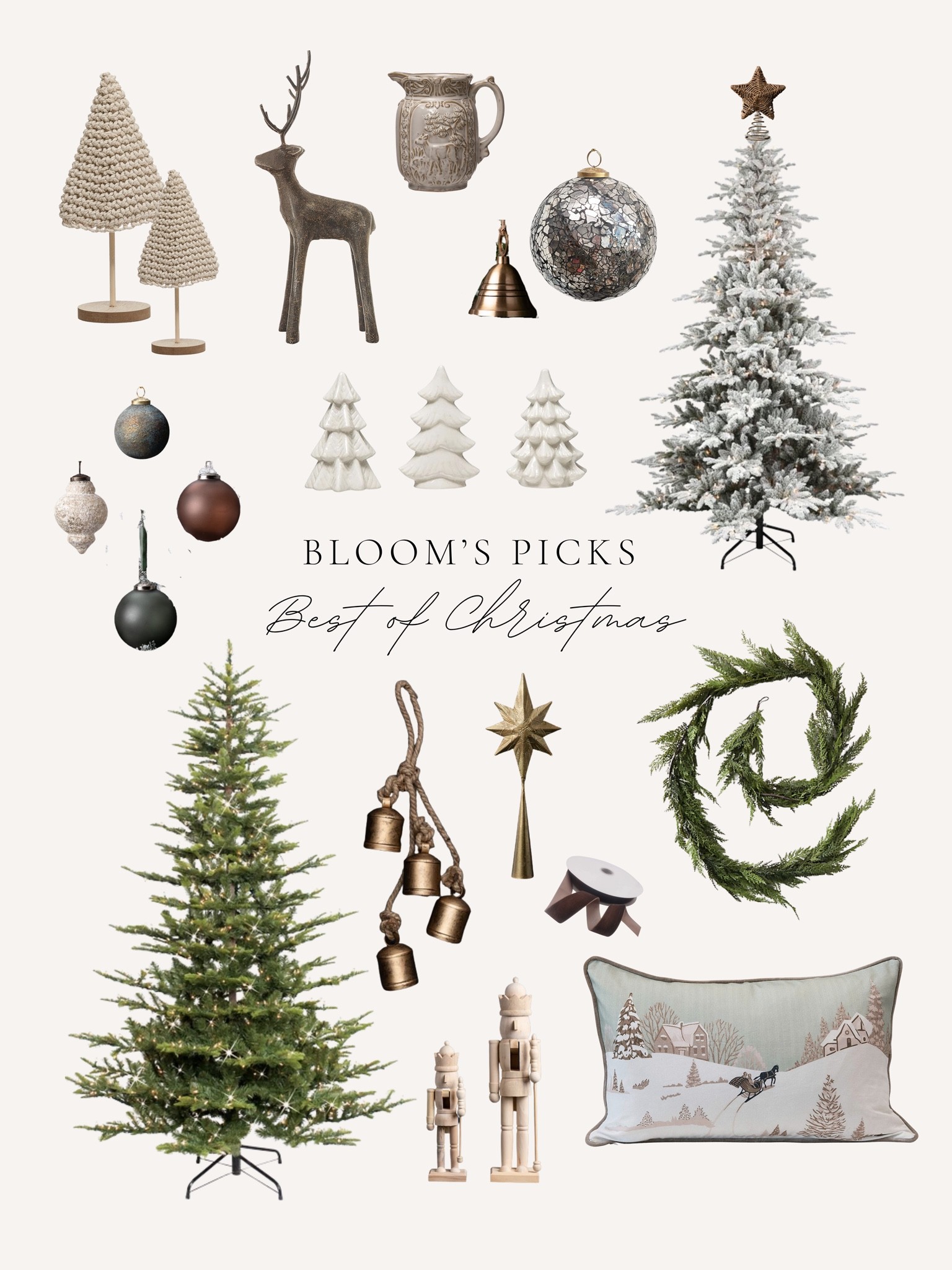 Favorite Christmas Decor / christmas essential / christmas style / christmas finds / traditional christmas tree / white christmas tree / studio McGee christmas decor / christmas ornaments / tree star / christmas pillow / nut crackers 

#LTKHoliday #LTKSeasonal #LTKhome