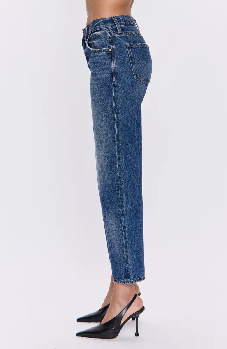 Lexi Distressed Crop Barrel Jeans | Nordstrom