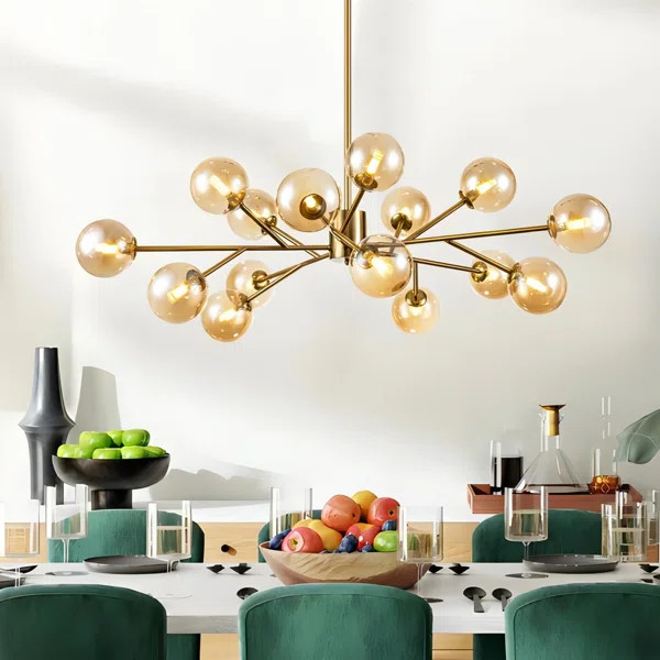 Burness 15 - Light Dimmable Sputnik Modern Linear Chandelier | Wayfair North America