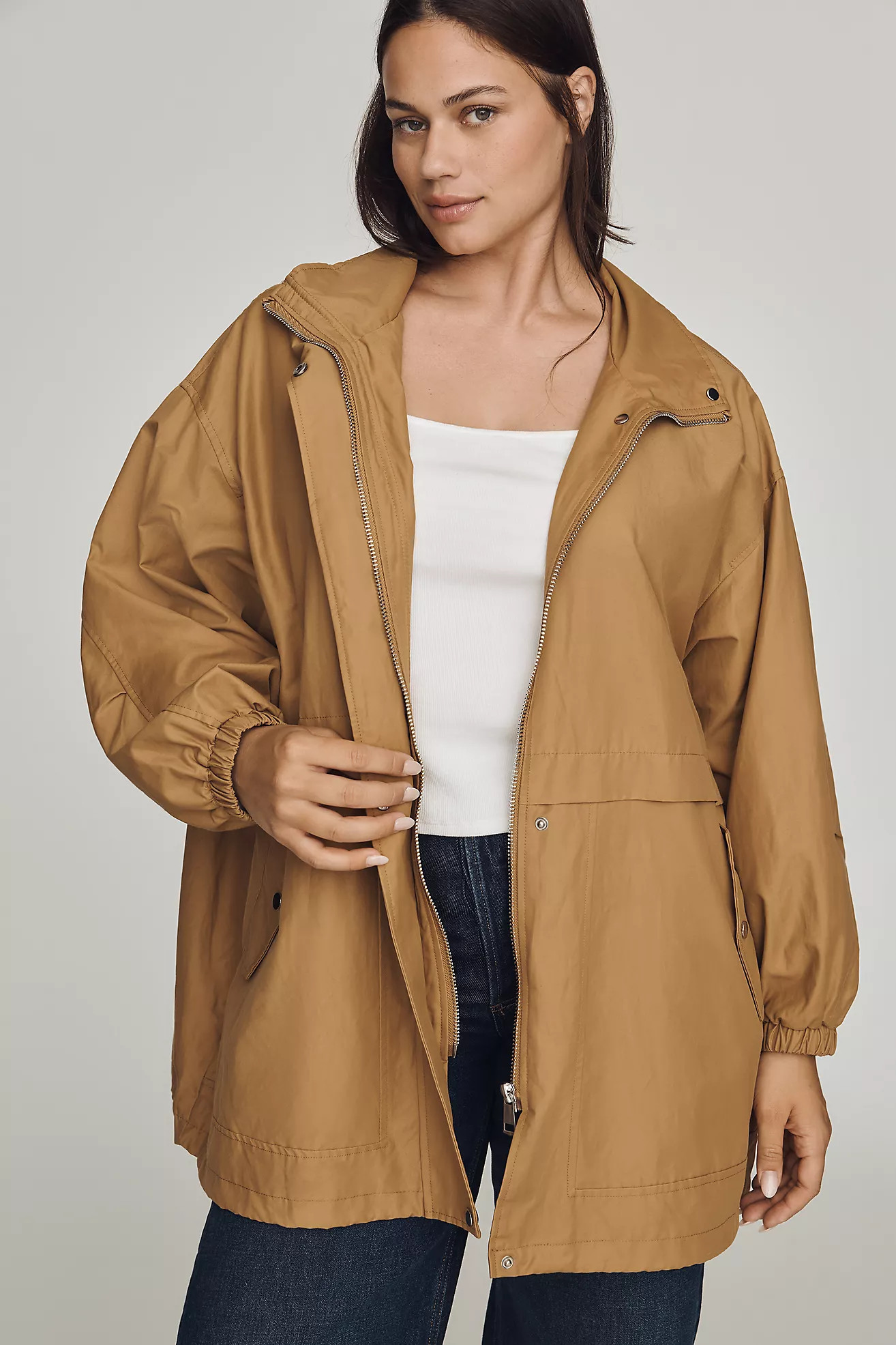 Maeve Funnel-Neck Tech Jacket | Anthropologie (US)