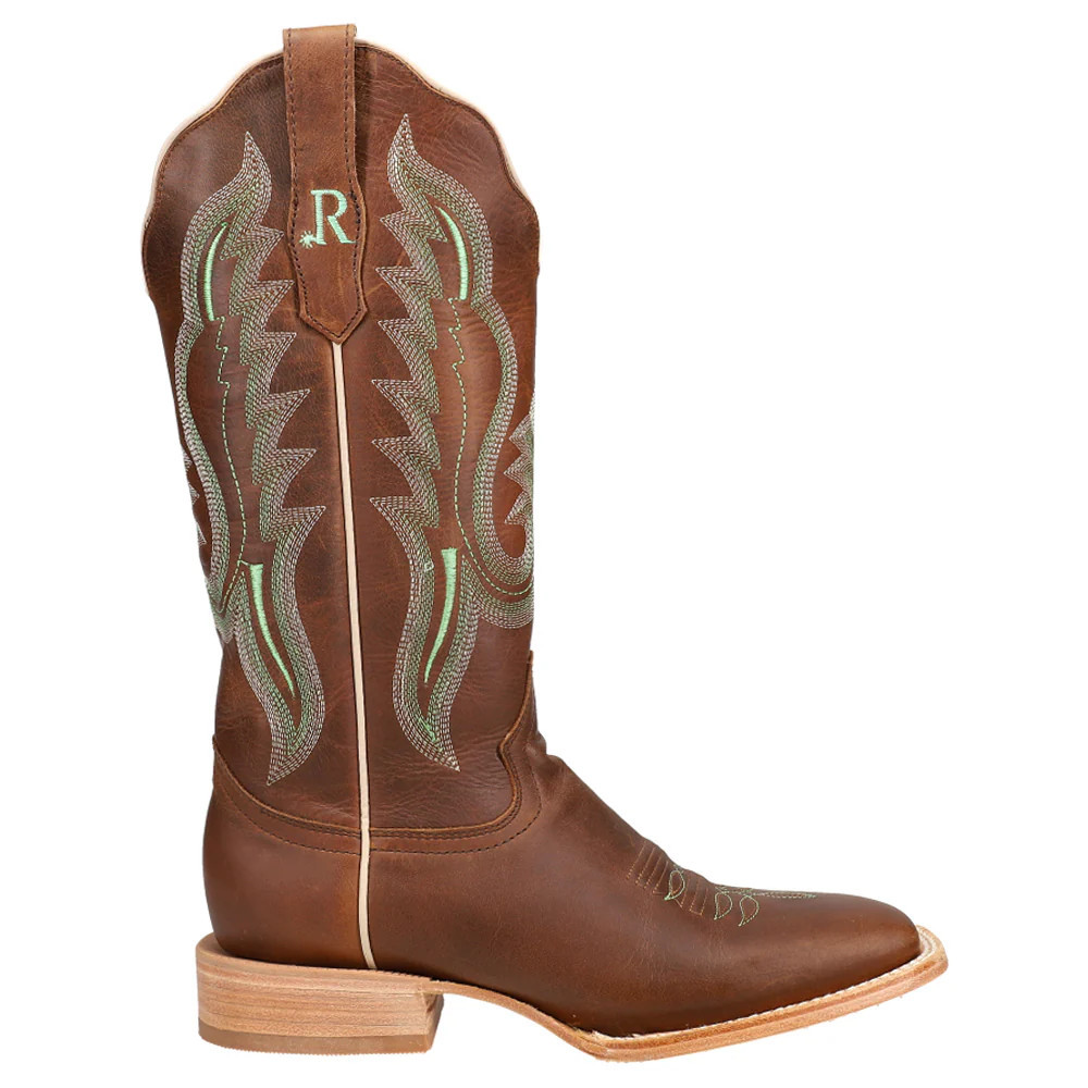 Arizona Tan Embroidered Square Toe Cowboy Boots 9.5 / Medium | Shoebacca
