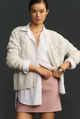 By Anthropologie Pearl Cable Cardigan Sweater | Anthropologie (US)
