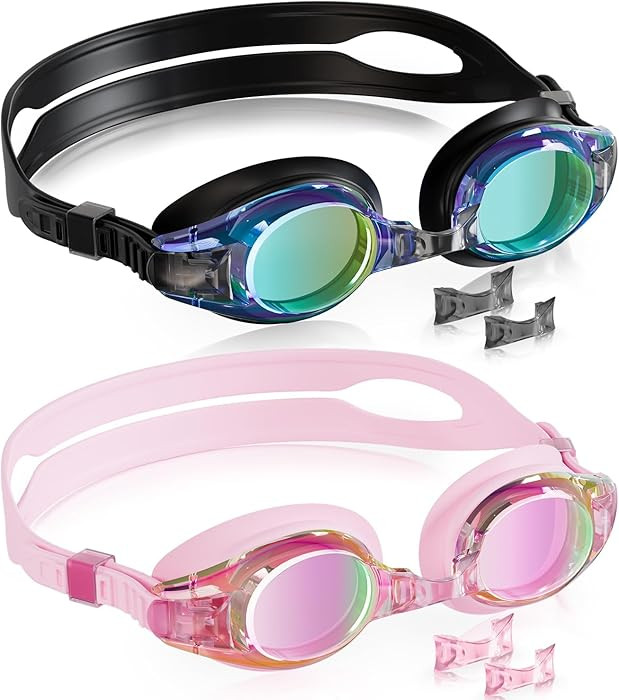 Aegend 2 Pack Kids Goggles, Swimming Goggles for Kids Age 4-16 Boys and Girls Youth, Anti-Fog Wat... | Amazon (US)
