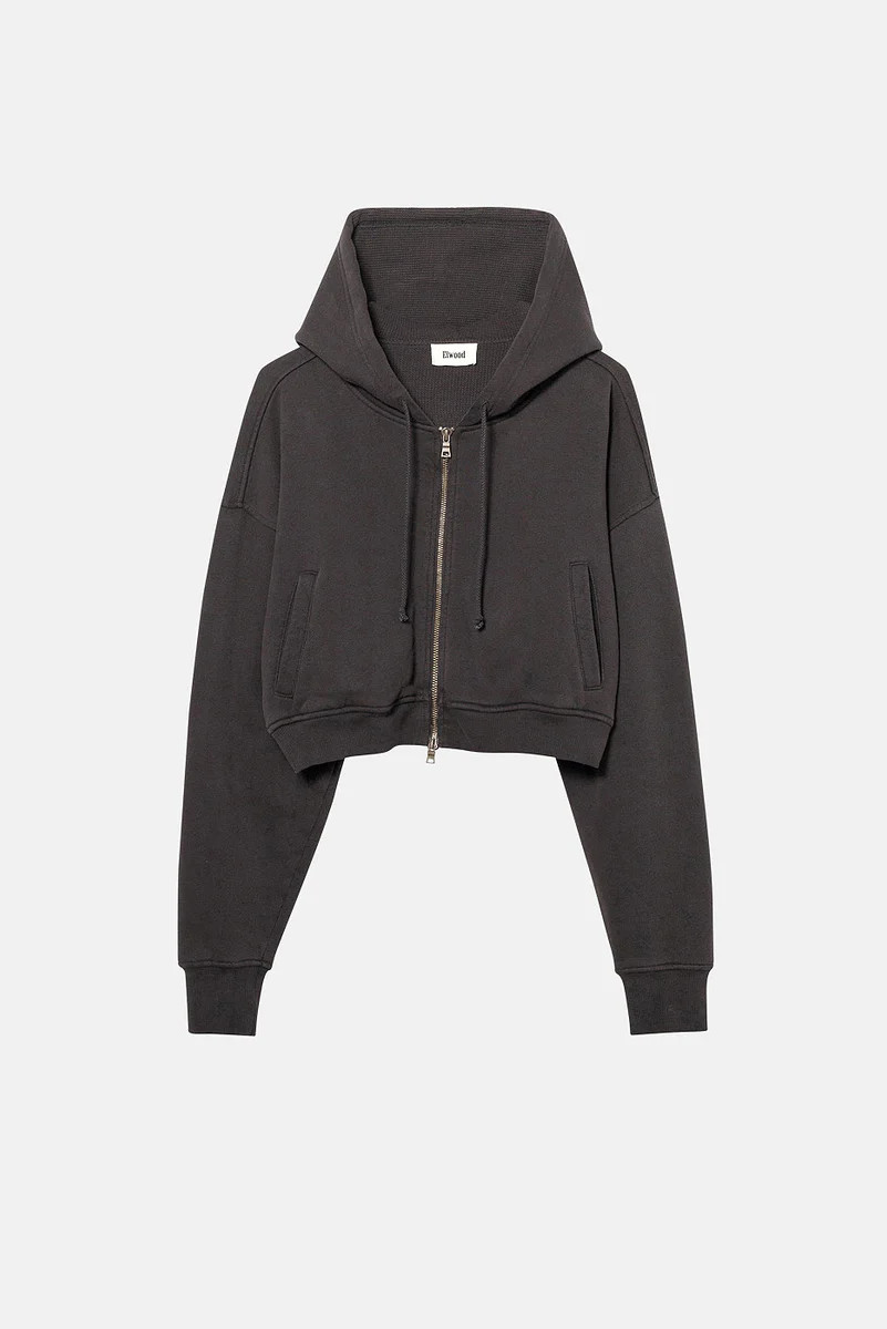 BABYDOLL CROP ZIP HOODIE | Elwood Clothing