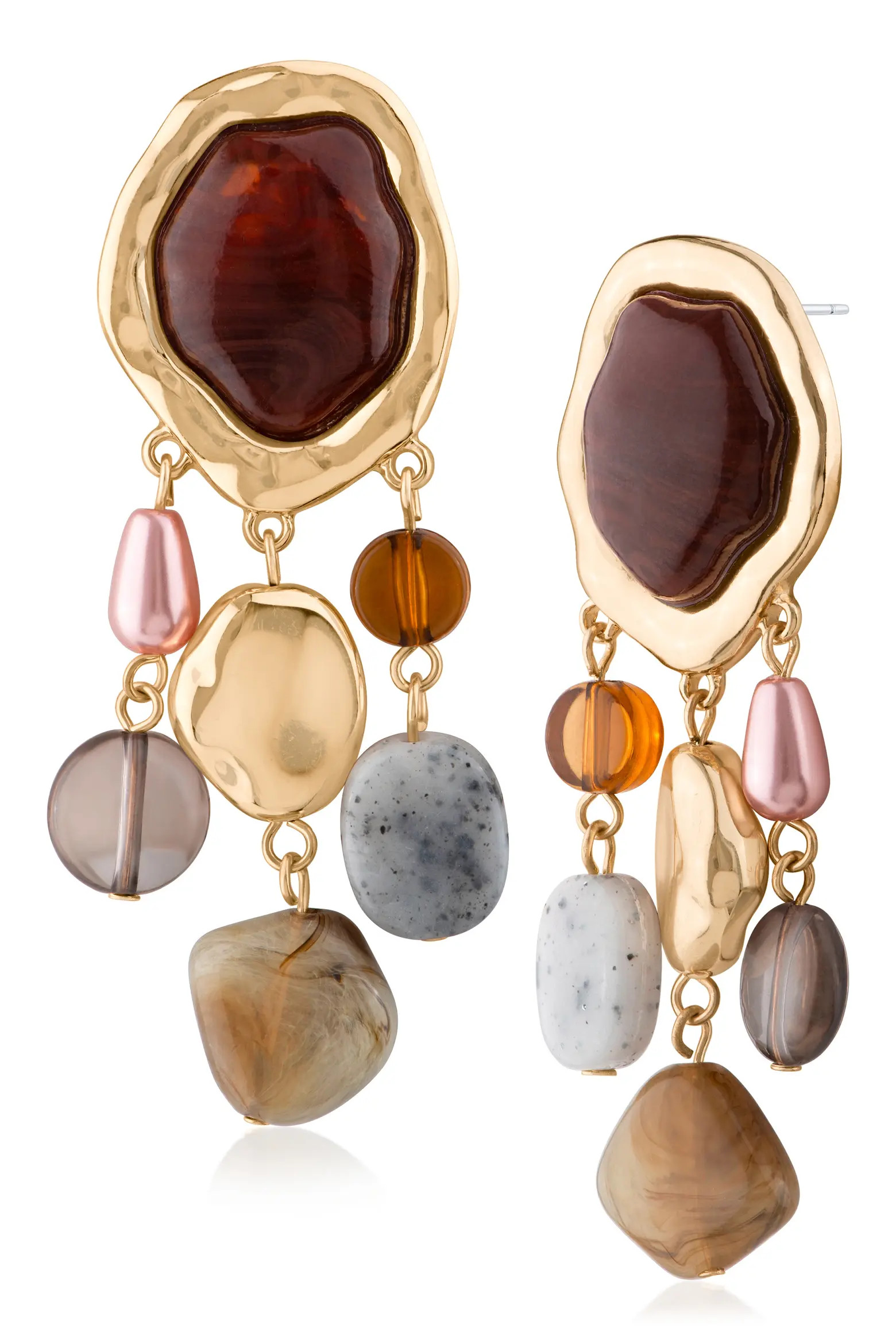 JARDIN Pebbled Mixed Stone Statement Drop Earrings (Women) | Nordstromrack | Nordstrom Rack