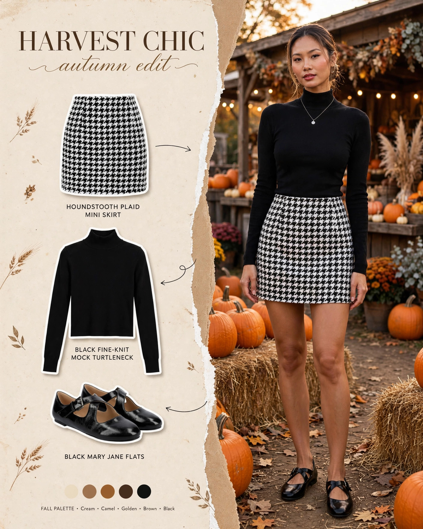 Houndstooth Mini & Black Turtleneck — Shop my look below! #StyledBySarah #FallFashion #LTKFinds
Affiliate links — I earn from qualifying purchases 

 
