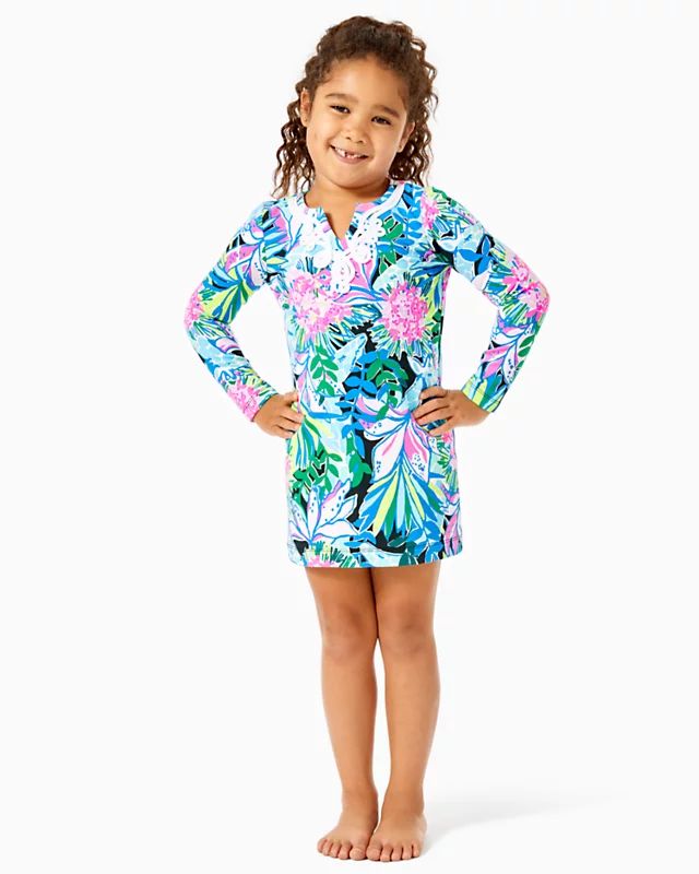 Girls Mini Long Sleeve Harper Shift Dress | Lilly Pulitzer