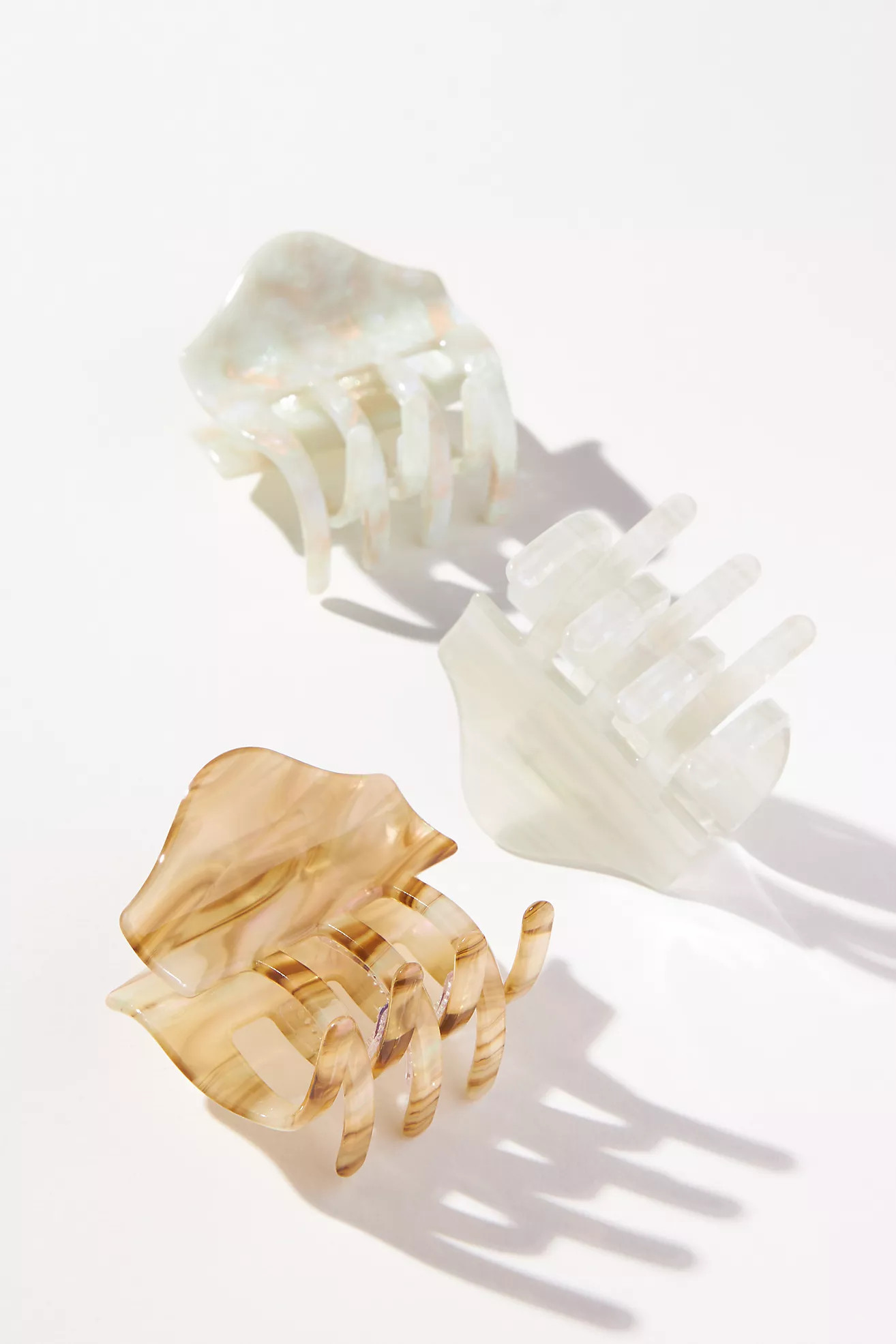 Scalloped Tortoise Hair Clip Set | Anthropologie (US)