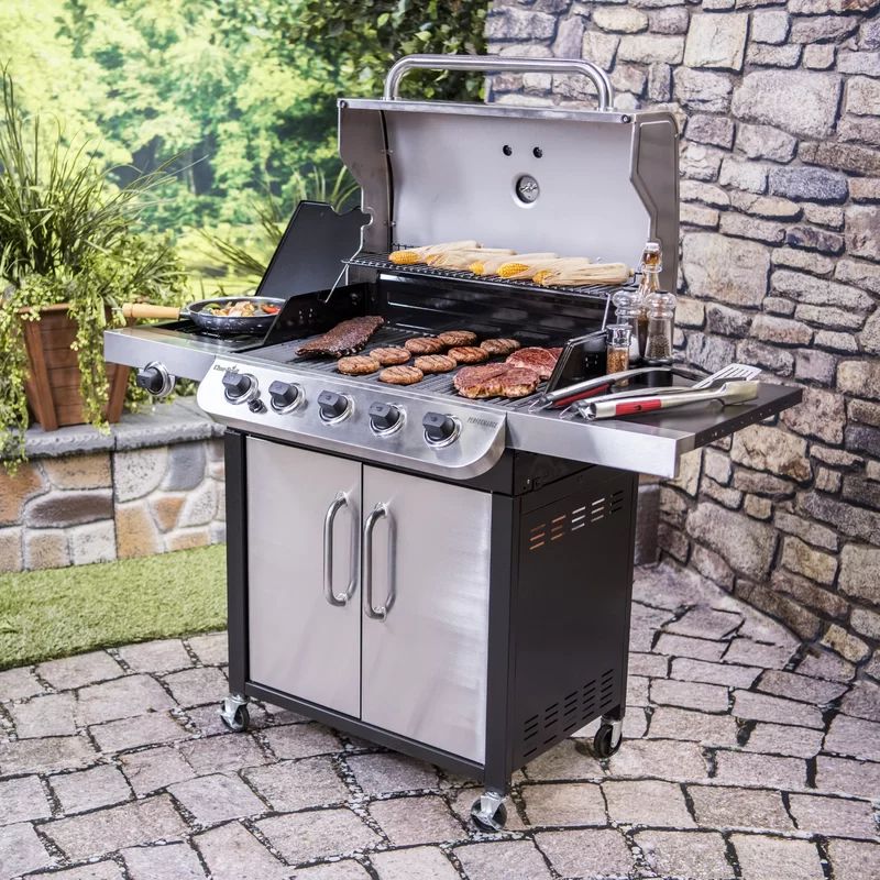 Char-Broil Performance Series 5-Burner Propane Gas Grill with Side Burner and Cabinet | Wayfair North America