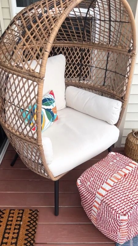Better Homes and Gardens egg chair is BACK IN STOCK!  Only $297!  This year they have an updated round one!  Love ours so much!  My favorite place to sit outside!  #walmarthome

#LTKSeasonal #LTKhome