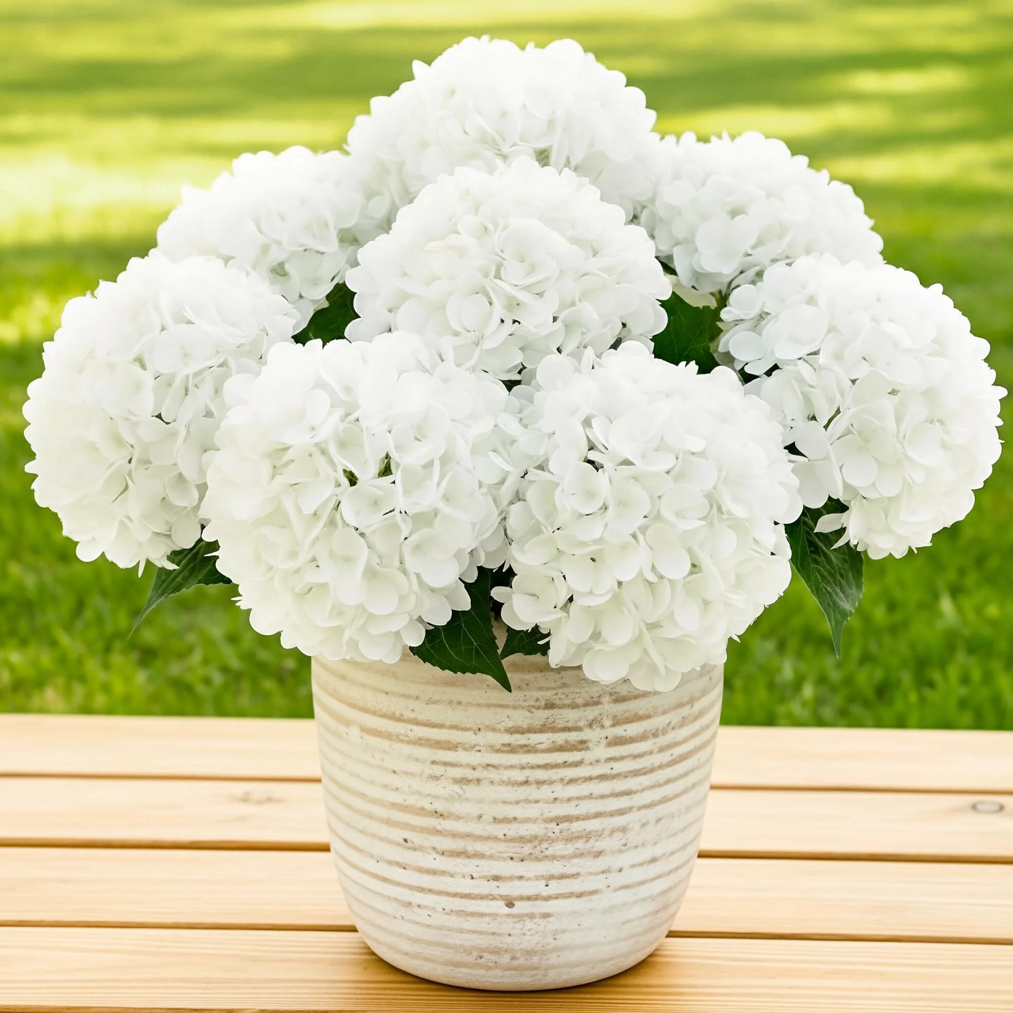 6 Bundles Hydrangea Artificial Flowers for Outdoors, Bulk 30 Heads, UV Resistant Faux Hydrangea F... | Walmart (US)