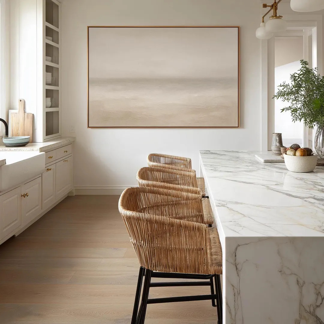 Neutral Abstract Modern Minimalist Landscape Wall Art | Etsy (US)