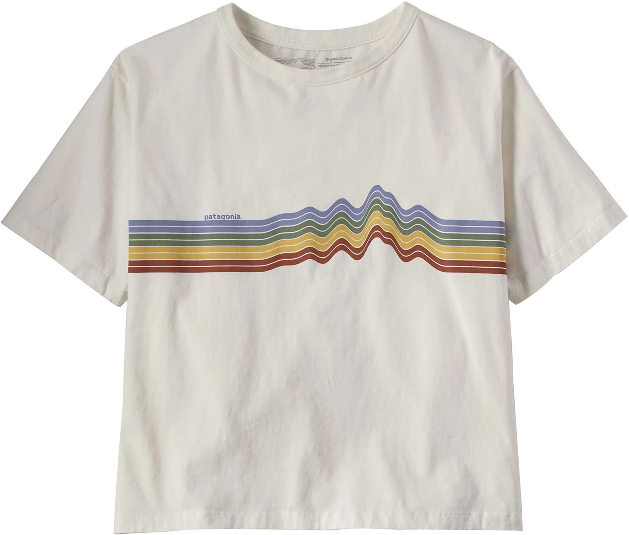 Patagonia Women's Ridge Rise Stripe Organic Easy Cut T-Shirt, Medium, Birch White | Dick's Sporting Goods