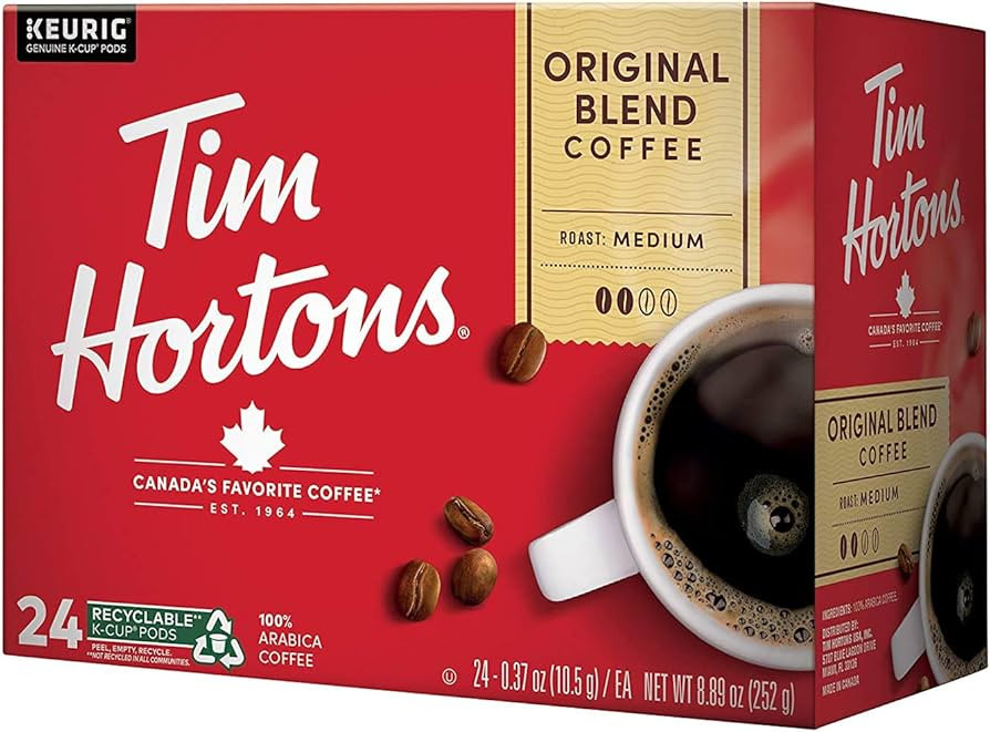 Tim Hortons Original Blend, Medium Roast Coffee, Single-Serve K-Cup Pods Compatible with Keurig B... | Amazon (US)