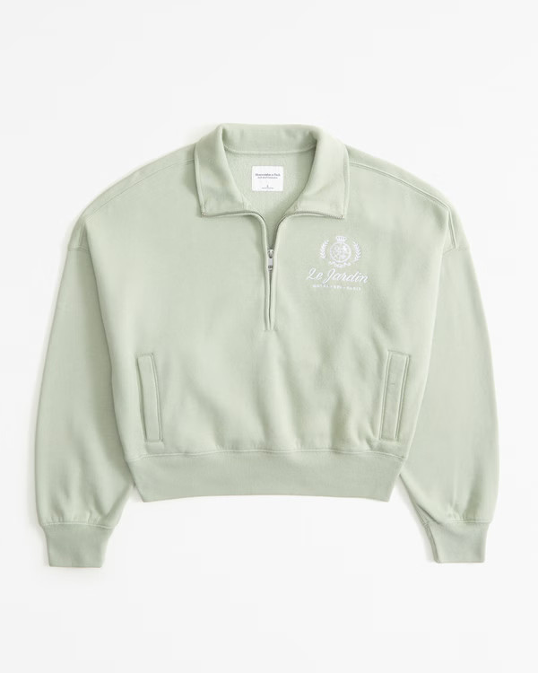 Lounge Graphic Mock Half-Zip | Abercrombie & Fitch (US)