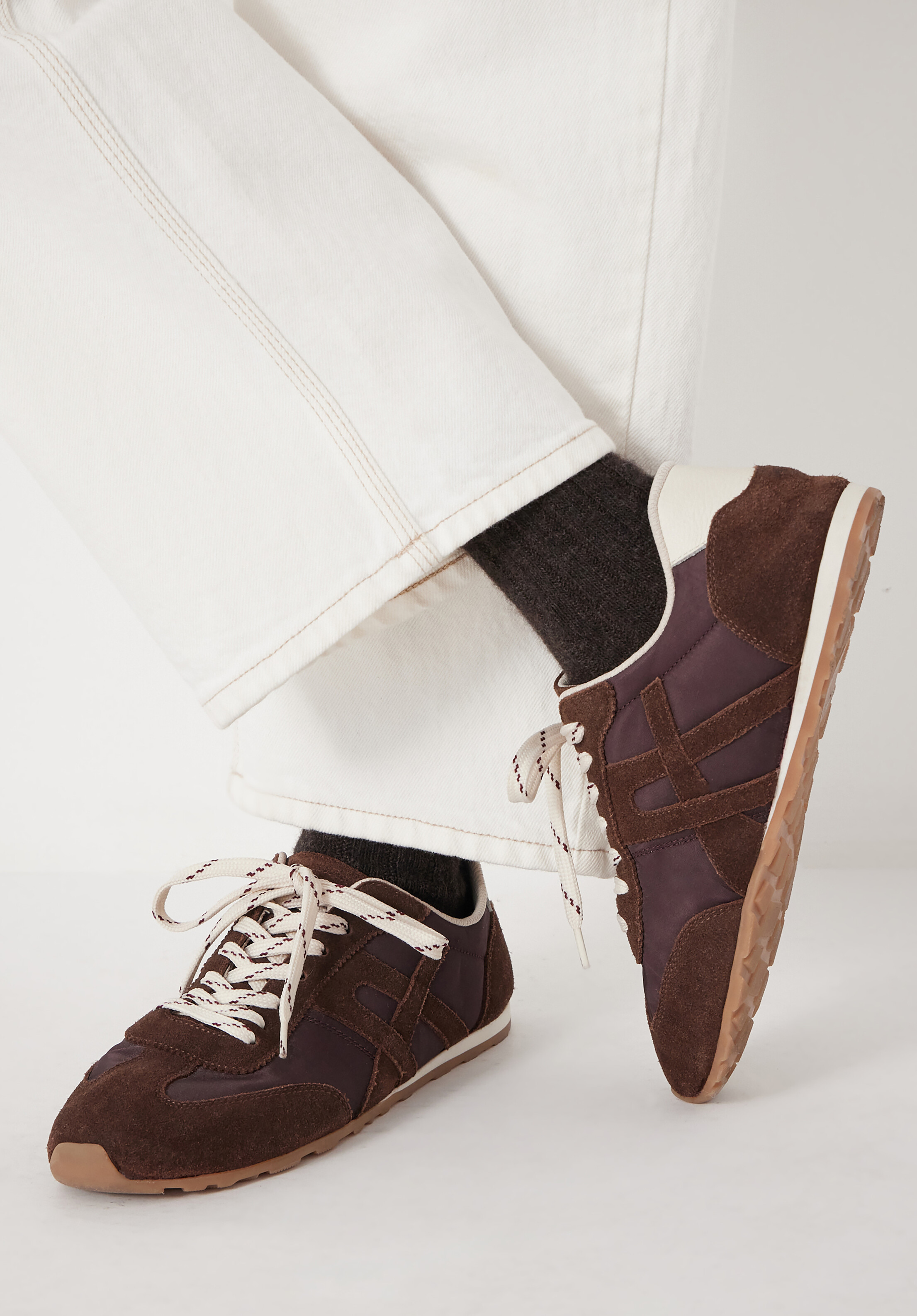 Suede Slimline Retro Trainers | Hush UK