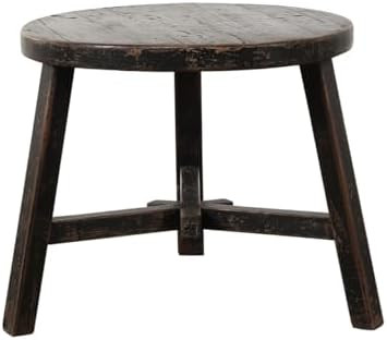 Artissance Approx. 23 Inches Round Side Table Distressed Black | Amazon (US)