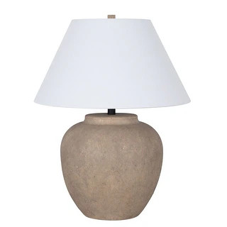26" Ceramic Table Lamp with Linen Shade | Bed Bath & Beyond