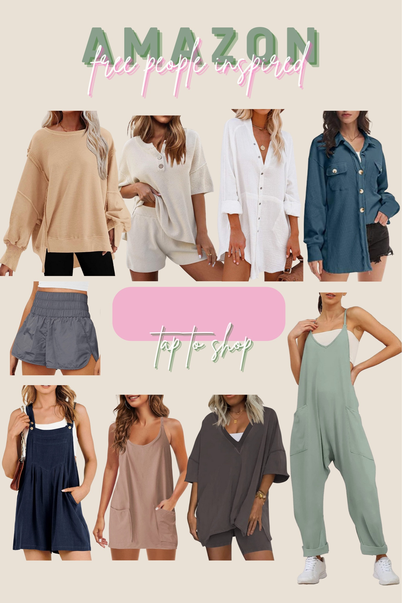 Amazon has the best free people look a likes! All of these are bump friendly and super cute! 

Affordable fashion, free people dupe, lux for less, Amazon free people, aesthetic loungewear 

#LTKunder50 #LTKstyletip #LTKFind