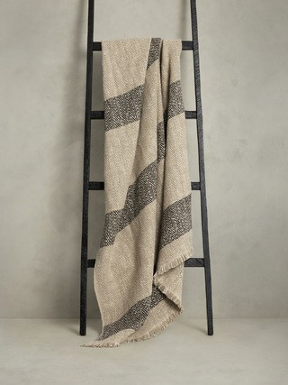 Rustic Linen Stripe Throw | Banana Republic (US)