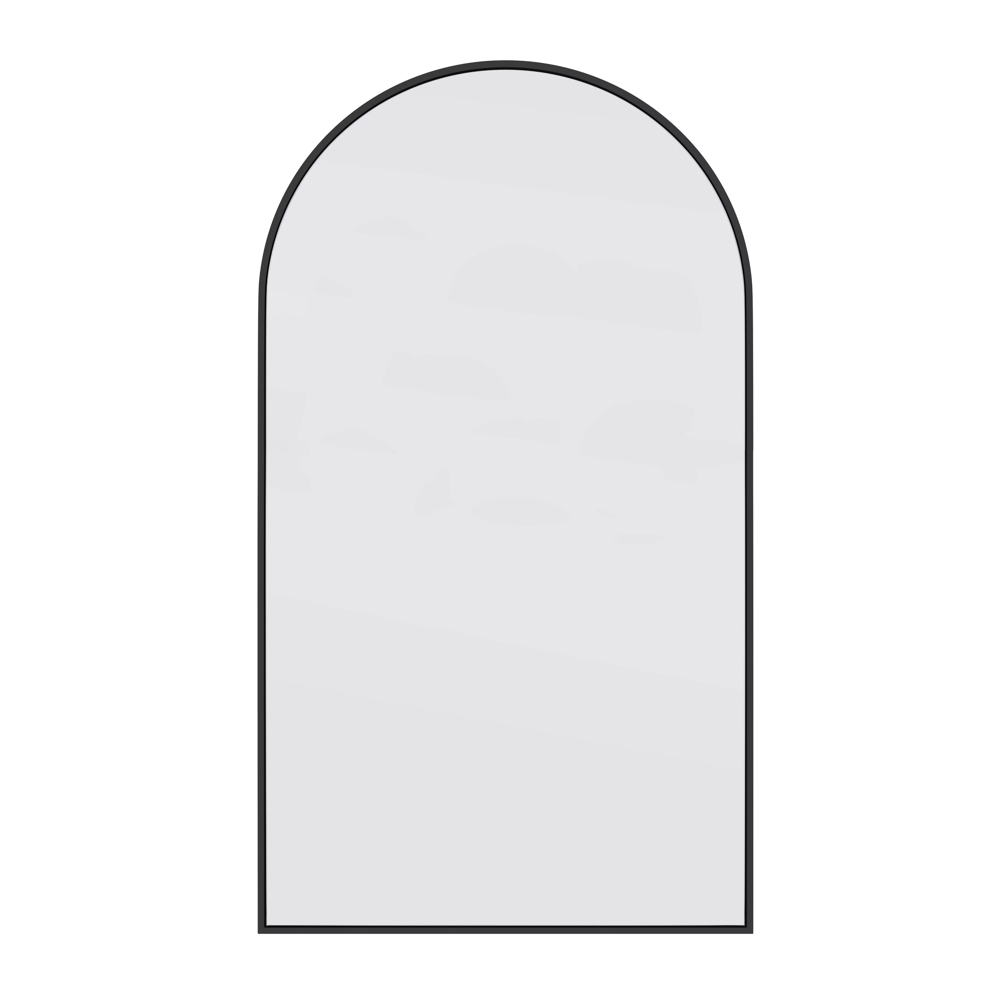 Arch Leaner Dressing Stainless Steel Framed Any Room Vanity Wall Mirror in Black: 48" W x 83" H -... | Walmart (US)