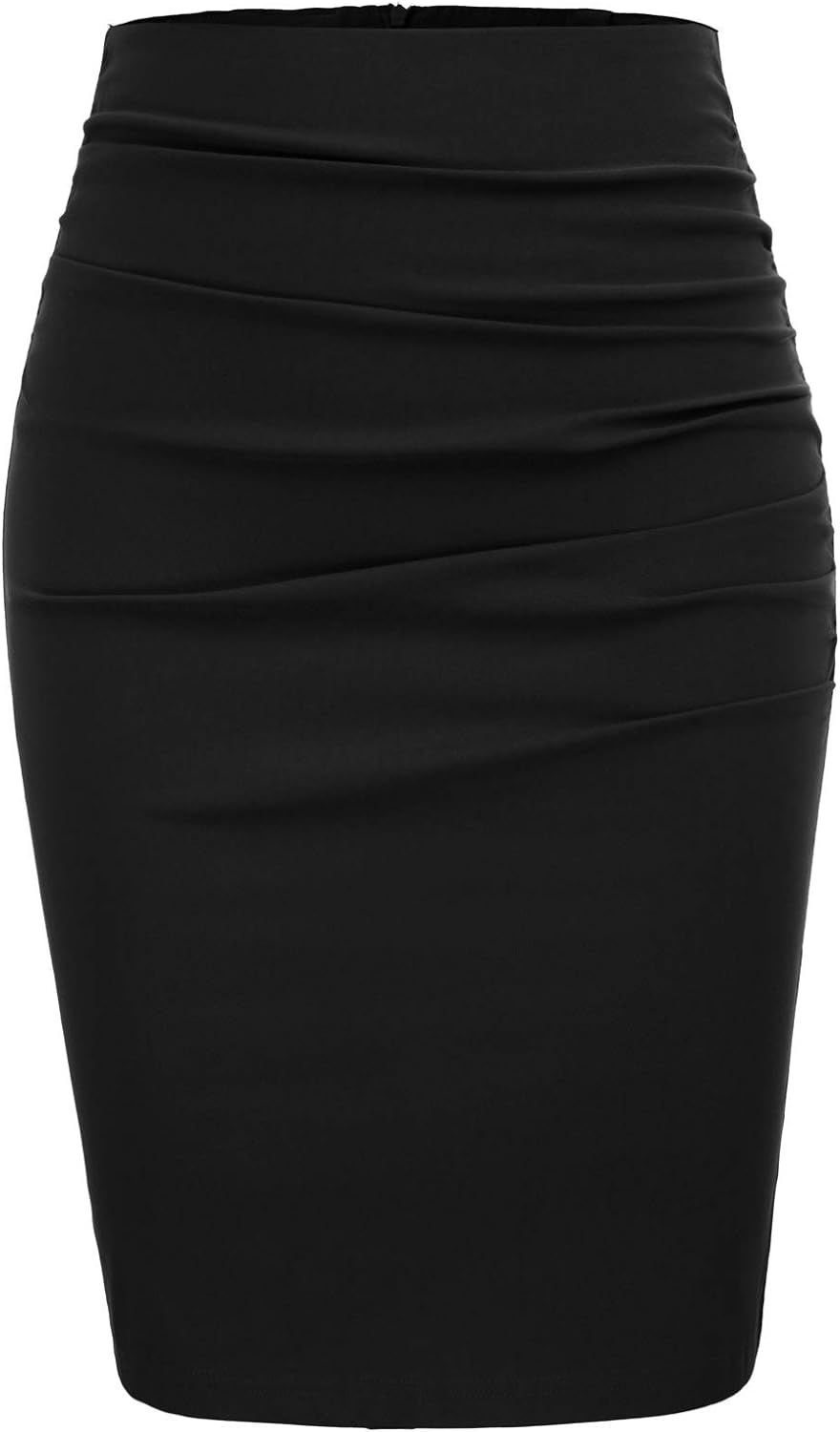 GRACE KARIN Womens Elegant Ruched Knee Length Slim Fit Business Skirt | Amazon (US)