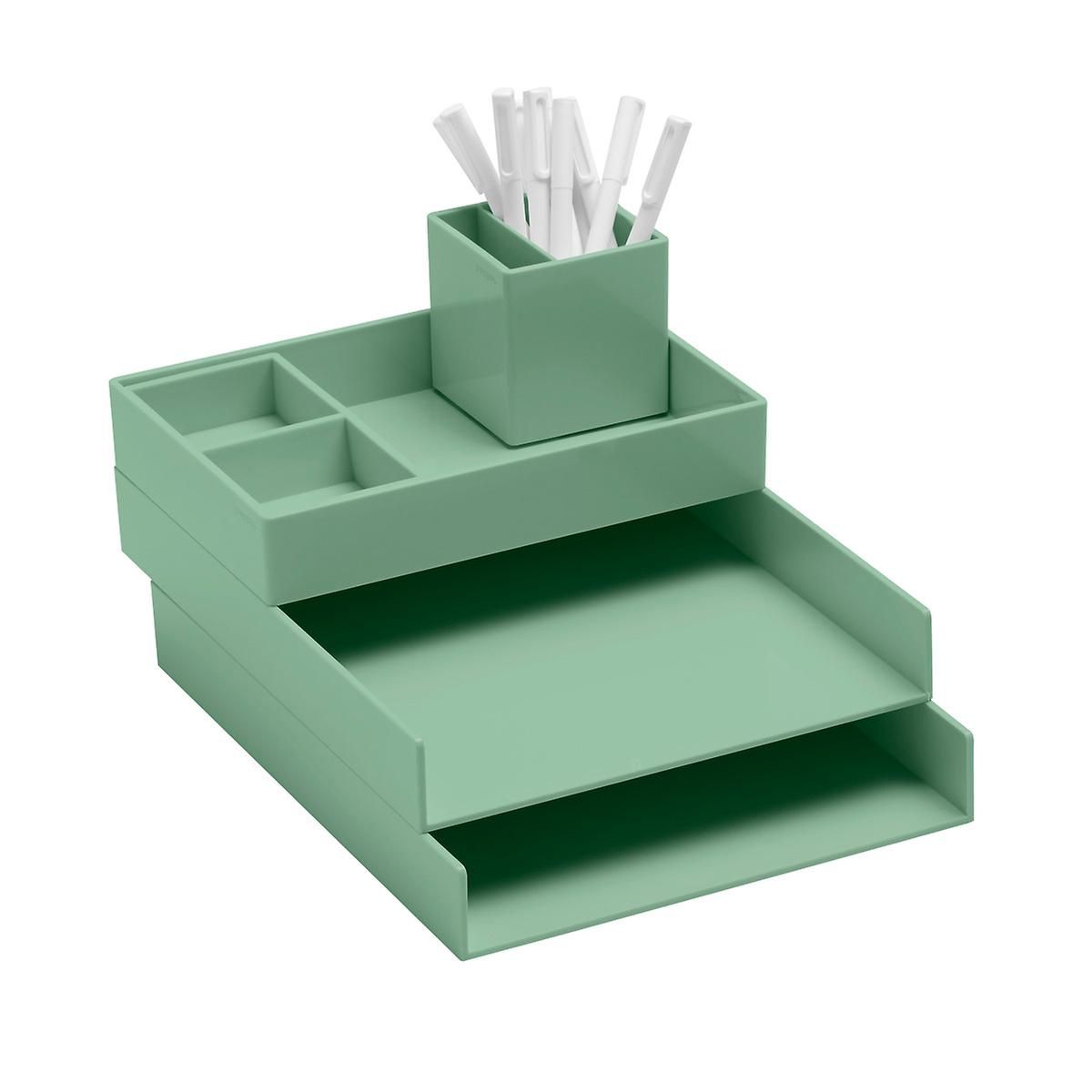 Sage Poppin Letter Tray Storage Kit | The Container Store