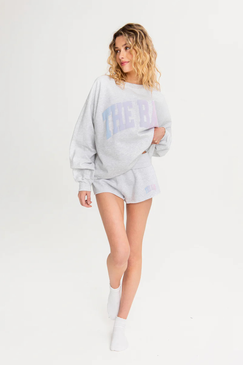 FOLD OVER SHORT - LT HEATHER GREY / LAVENDER GRAZE | The Bar