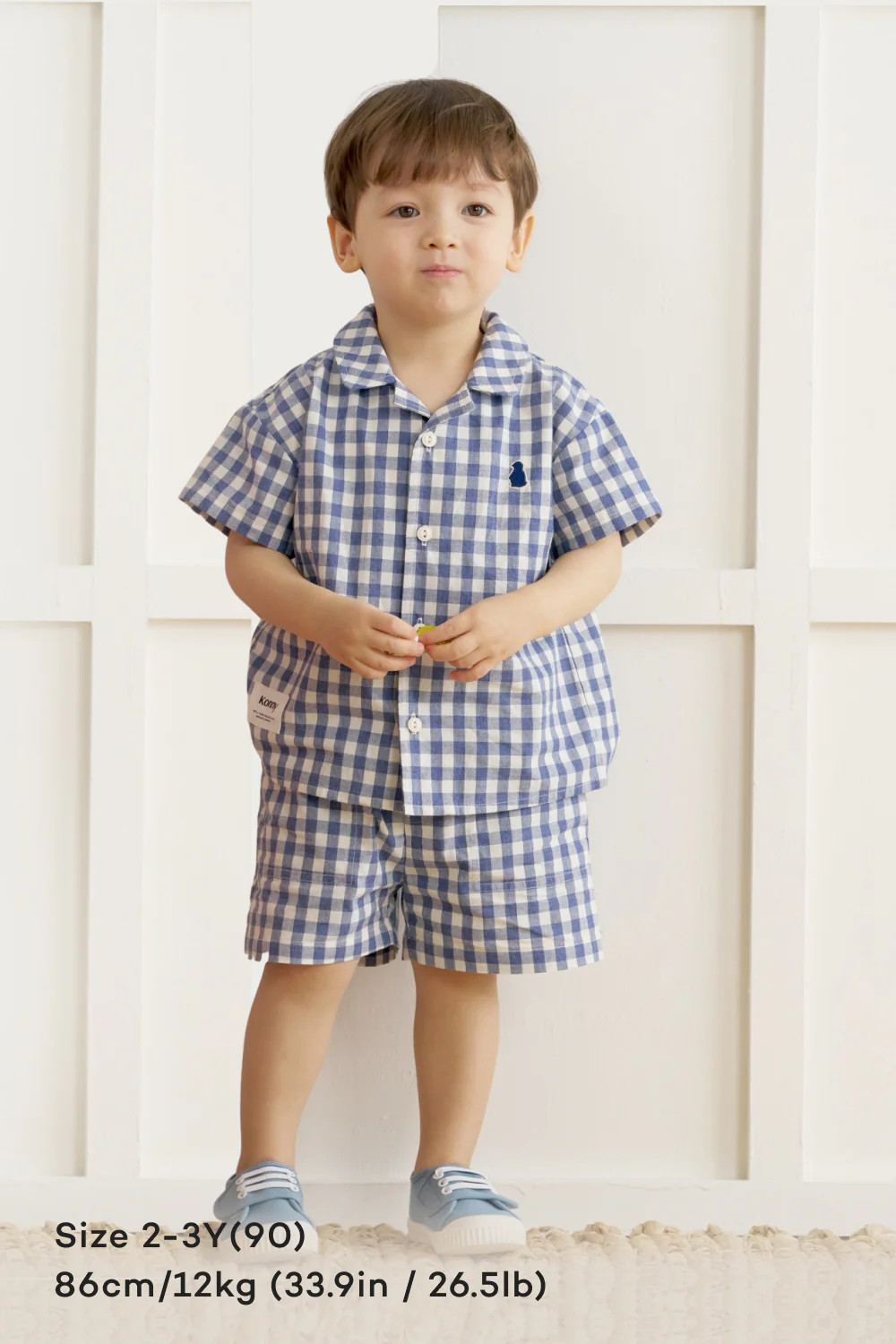 Gingham Collared Matching Set | Konny Baby