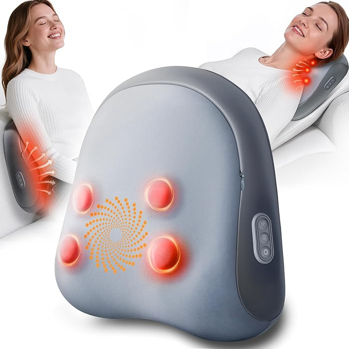 Shiatsu Back and Neck Massager with Heat – Deep Kneading Massage Pillow for Relaxation – Cord... | Amazon (US)