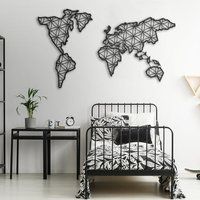 Liv - Metal World Map, Wall Decor, Art, Steel Map Interior, Weltkarte, Carte Du Monde Metal, Metall | Etsy (US)