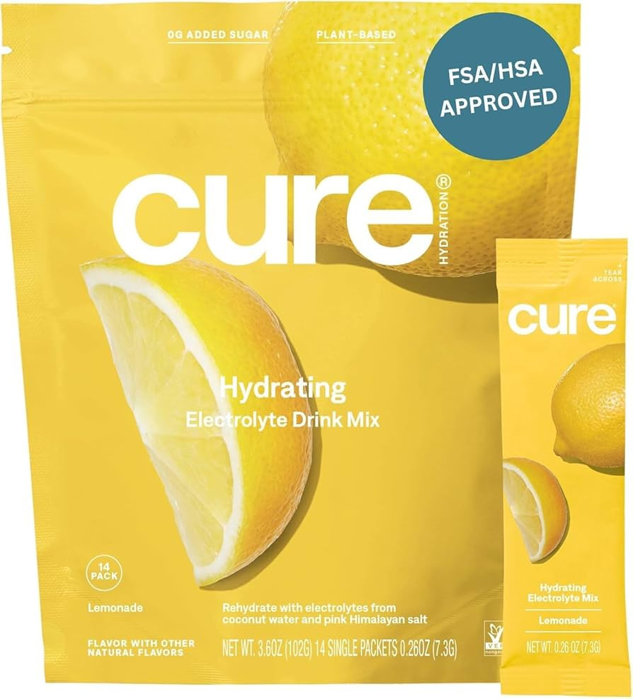 Cure Hydration Mix | Natural Electrolytes | No Added Sugar | Made with Organic Coconut Water | Ma... | Amazon (CA)