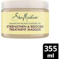 SheaMoisture Strengthen & Restore Hair Treatment Mask Jamaican Black Castor Oil Silicone and Sulphate Free 355 ml | Boots.com