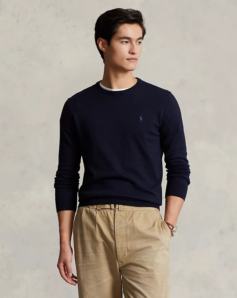 Slim Fit Cotton Sweater | Ralph Lauren UK | Ralph Lauren (UK)