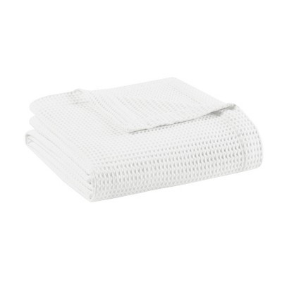 King Waffle Weave Cotton Blanket White - Beautyrest: Year Round Comfort, Machine Washable, No Fill | Target