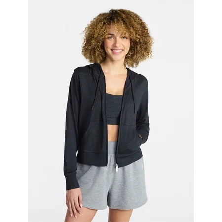 Athletic Works Women's and Women's Plus ButterCore Zip Front Hoodie, Sizes XS-4X | Walmart (US)