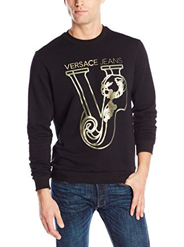 Versace Jeans Metallic Print Sweatshirt - Nero | MY HABIT
