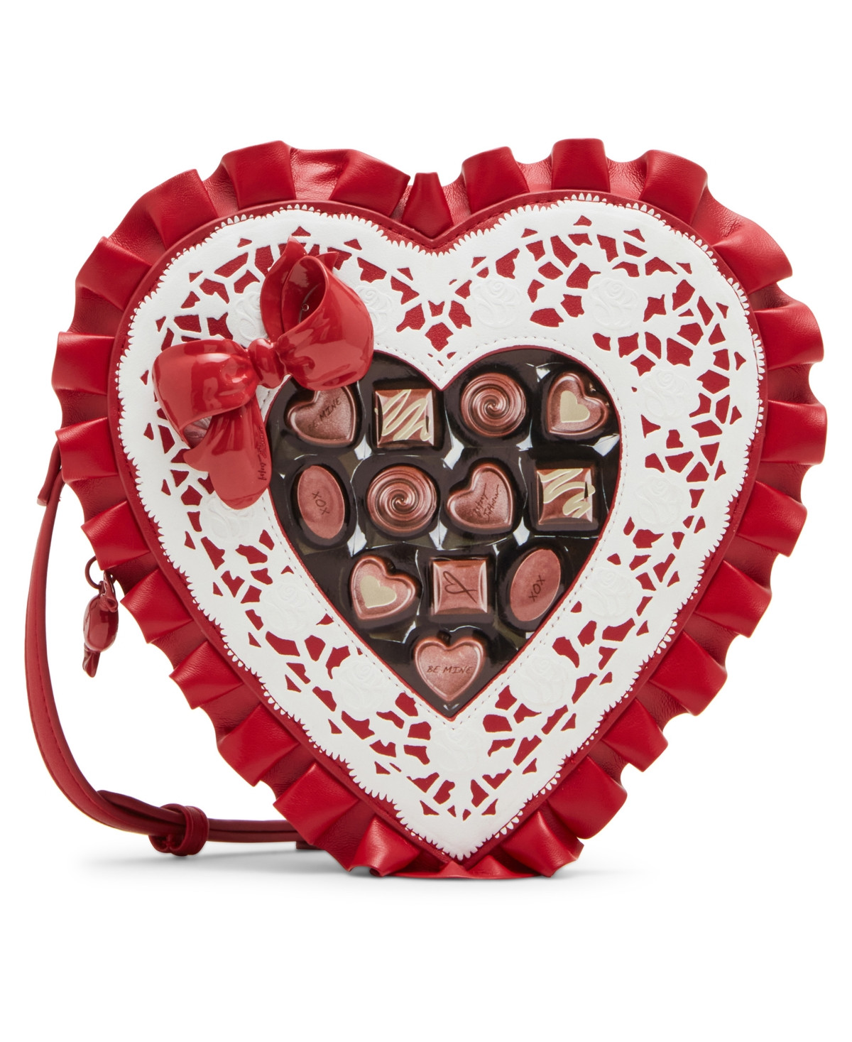 Betsey Johnson Chocolate Small Crossbody Bag - Red | Macy's