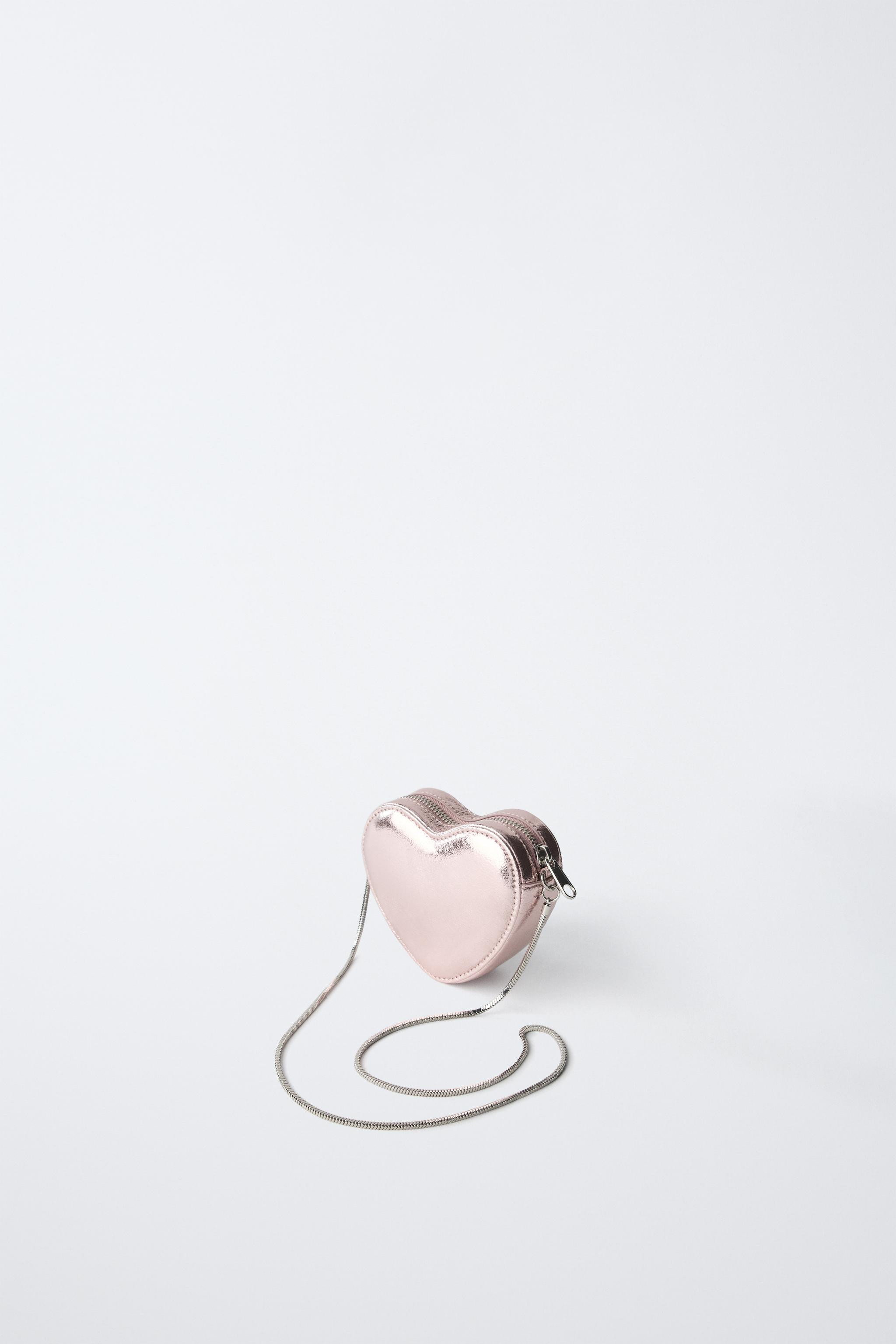 METALLIC HEART CROSSBODY BAG | Zara US