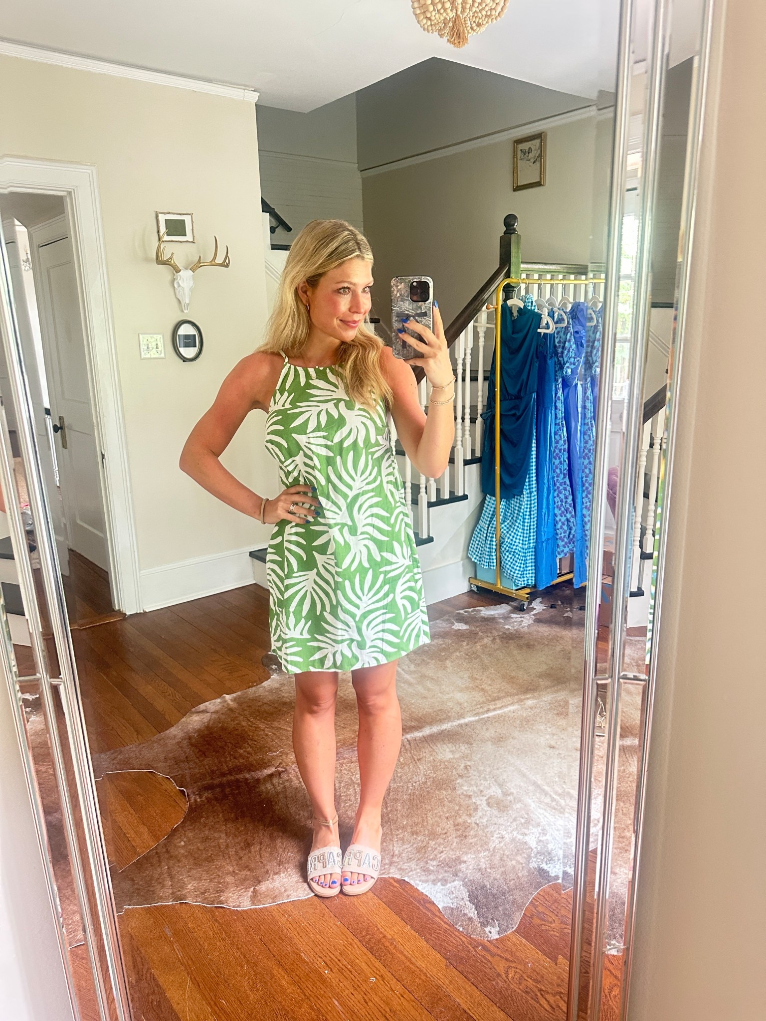 Xs — size down! I need a xxs 

Target dress / beach ootd / vacation dress / tropical dress / green dress / open back 

#LTKSummerEdit #LTKFindsUnder50 #LTKStyleTip
