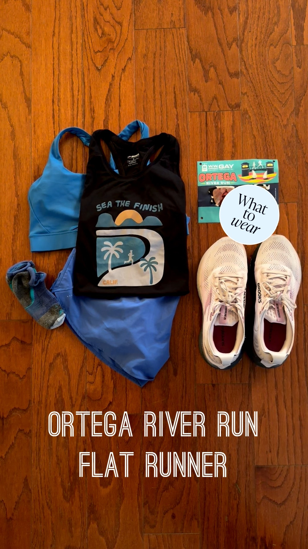 Flat runner ready for the Ortega River Run! Warm at the start line so we are breaking out a tank top!

#LTKOver40 #LTKActive #LTKMidsize