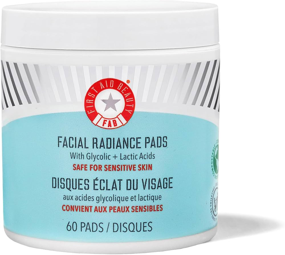 First Aid Beauty - Facial Radiance Pads with Glycolic & Lactic Acids – Daily Exfoliating Pads w... | Amazon (US)