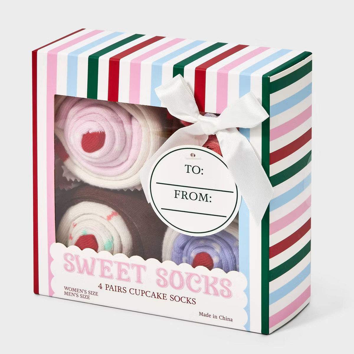 Adult Cupcake 4pk Crew Socks - Assorted Color One Size Fits Most | Target