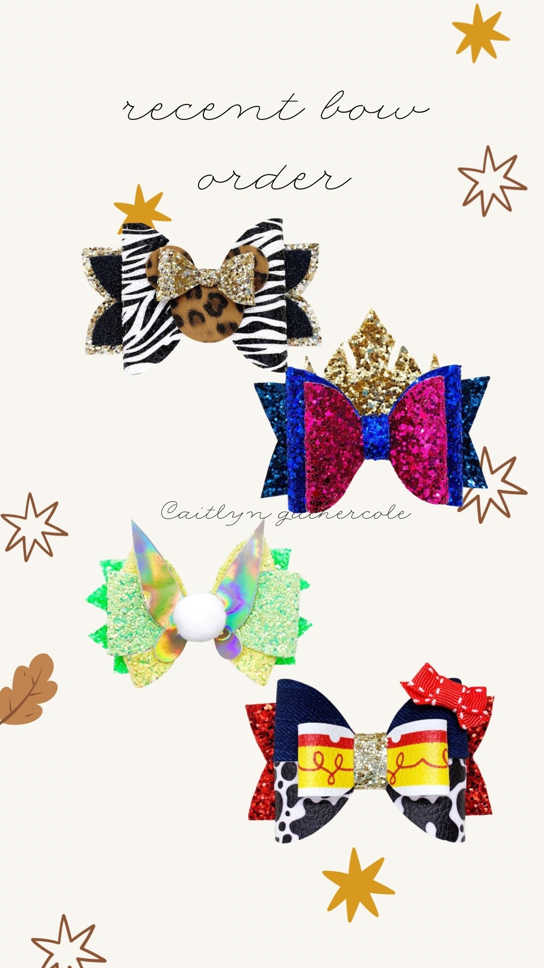 Our recent bow order for Disney and Halloween! 

Princess anna. Animal kingdom. Jessie. Toy Story. Tinker Belle. Disney world. Hollywood studios. Disney bound. Dress up. Costumes  

#LTKBaby #LTKHalloween #LTKSeasonal