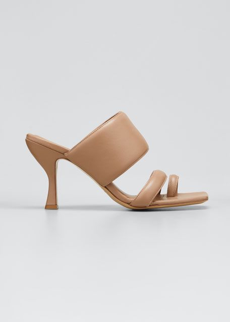 GIA x Pernille 80mm Napa Toe-Ring Slide Sandals | Bergdorf Goodman