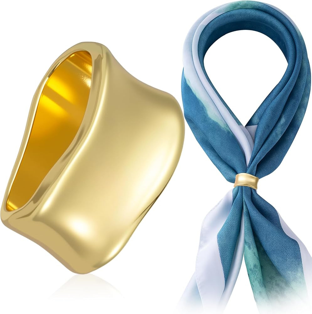 Joez Wonderful Scarf Clip, Minimalist Geometric Shawl Scarves Buckle Wrap Clasp Clip Rings Brooch... | Amazon (US)